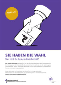 A4 Plakat für den Wahlaufruf zur GKR-Wahl 2022